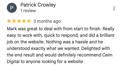 Google review 3 for Ceim Digital