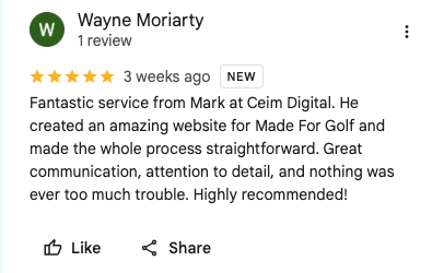 Google review 22 for Ceim Digital